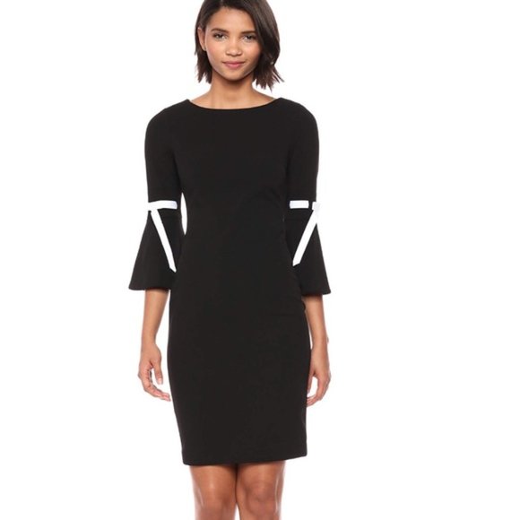 Calvin Klein Dresses & Skirts - Calvin Klein Bell Sleeve Dress with Bows 2
